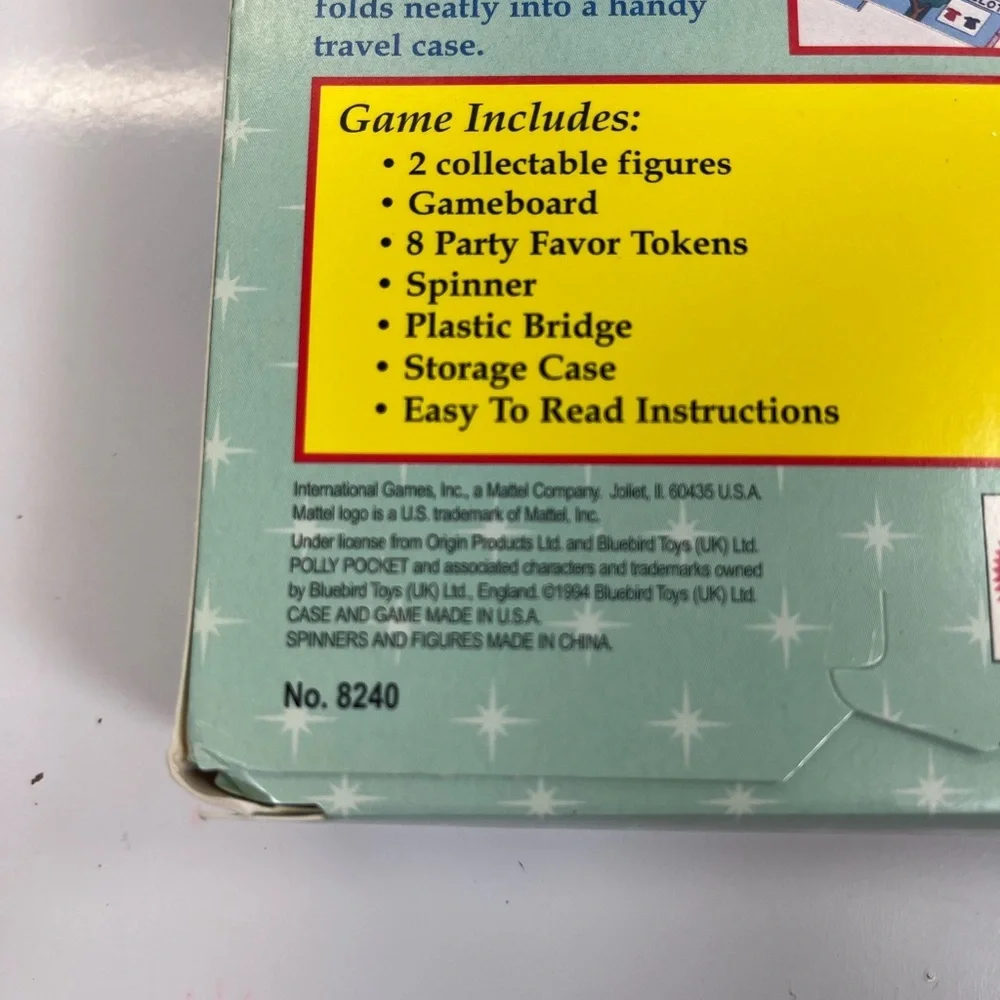 New in Box Polly Pocket Birthday Party in Pollyville Travel Game‎ 1994 Mattel